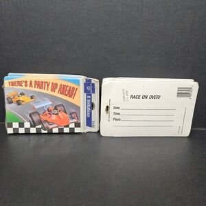 Ambassador Race Car Birthday Party Invitations Kids Multicolor 8ct Lot of 6